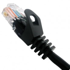 Patch cord cat5 1FT Negro (Redondo)