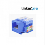 LINKEDPRO Jack Cat6, color azul para faceplate, sin blindaje