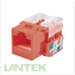LANTEK Conector hembra Cat6 Jack Keystone Rojo