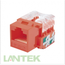 LANTEK Conector hembra Cat6 Jack Keystone Rojo