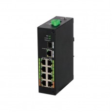 Switch DAHUA ePoE 800 MTS 8 puertos 10/100 + 1 Uplink Gigabit + 1 SFP 802.3at 120W Layer 2